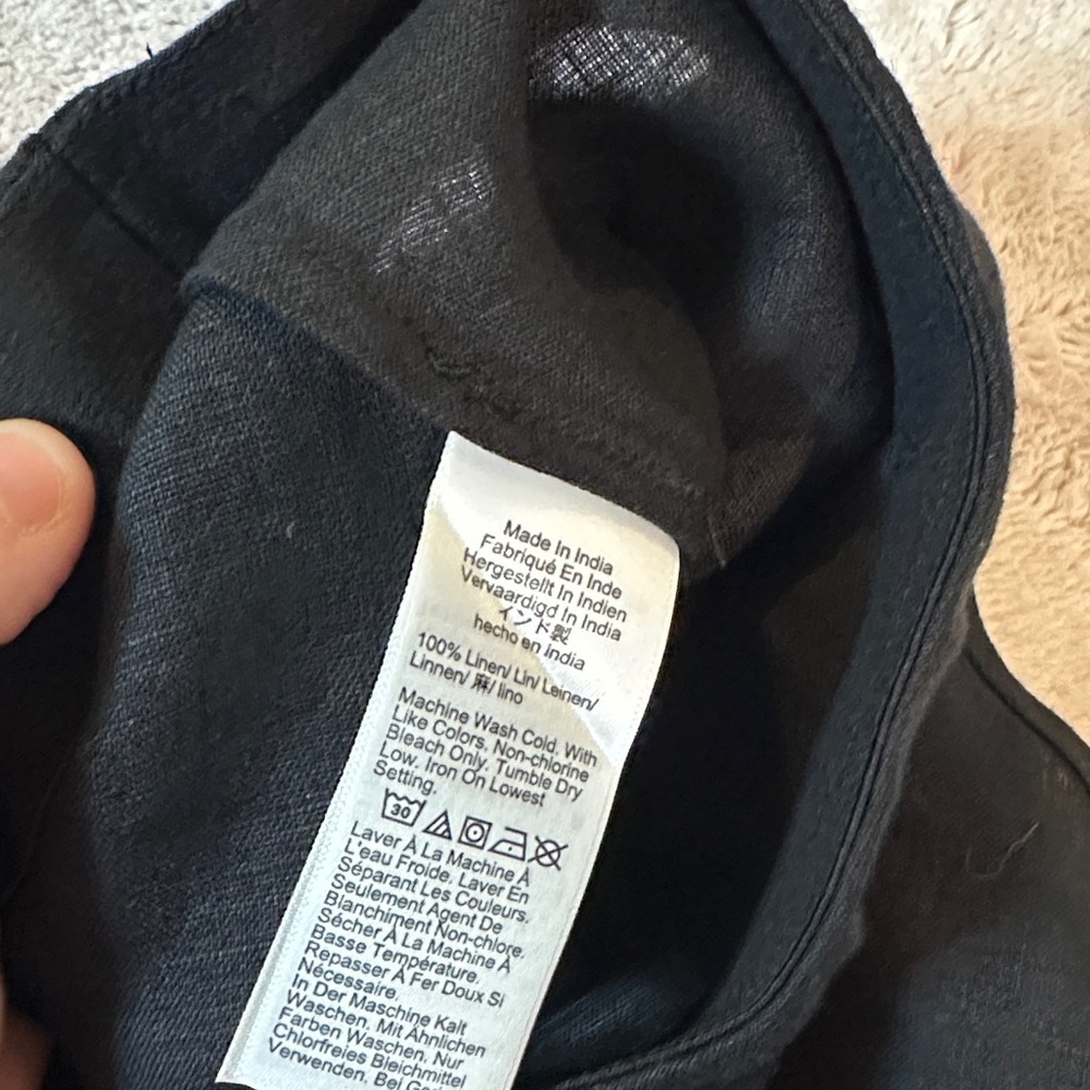 NWT J. Crew Classic Black Linen Skirt - Picture 3 of 6